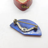 Ladies Fan Lea Stein Paris Brooch Pin Vintage c1960