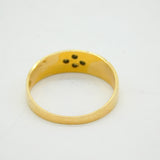 Victorian 18ct Gold, Diamond & Turquoise Floral Dress Ring Antique 1900 London