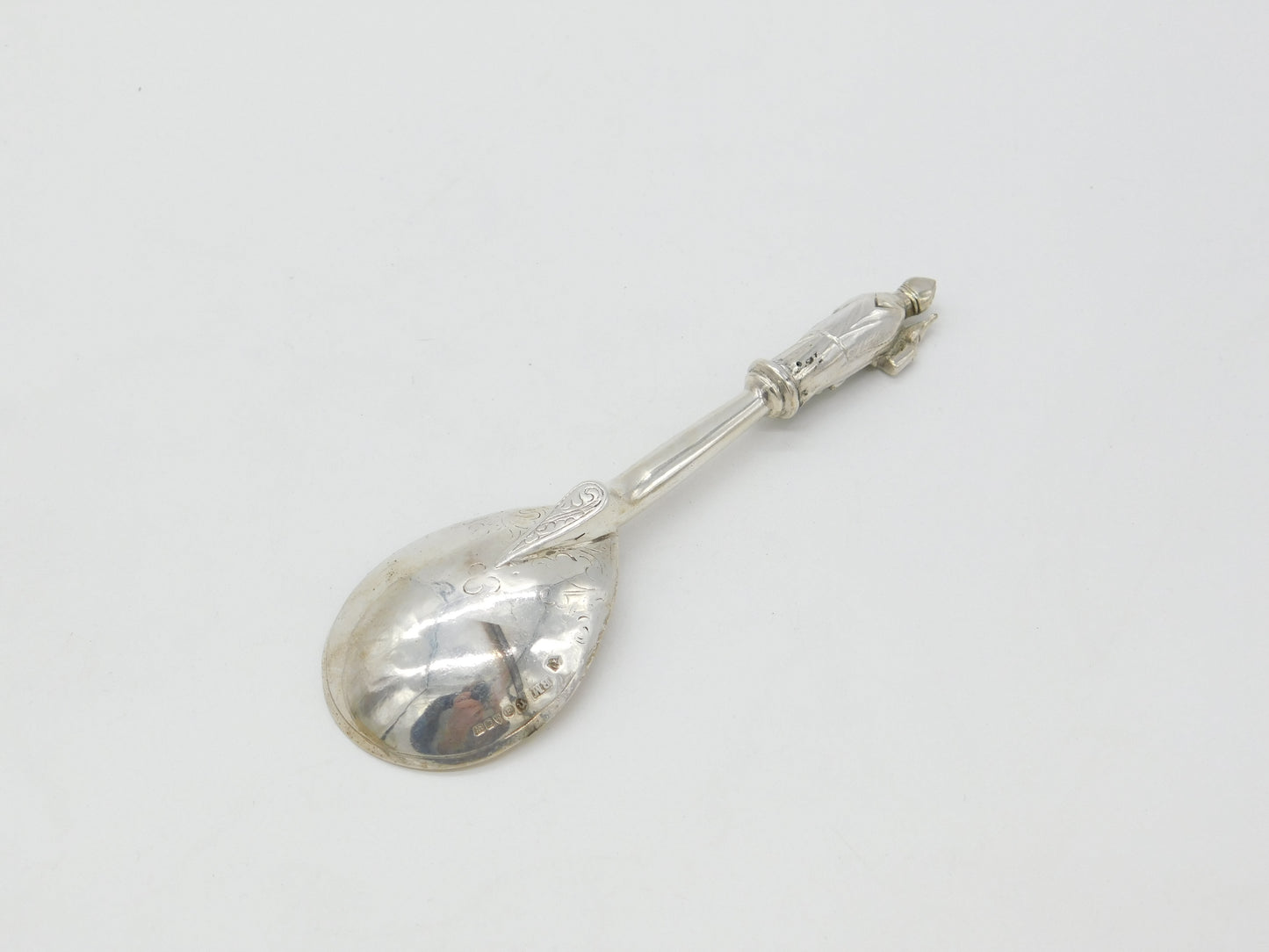 Berthold Muller Edwardian Sterling Silver Bishop Terminal Anointing Spoon 1902