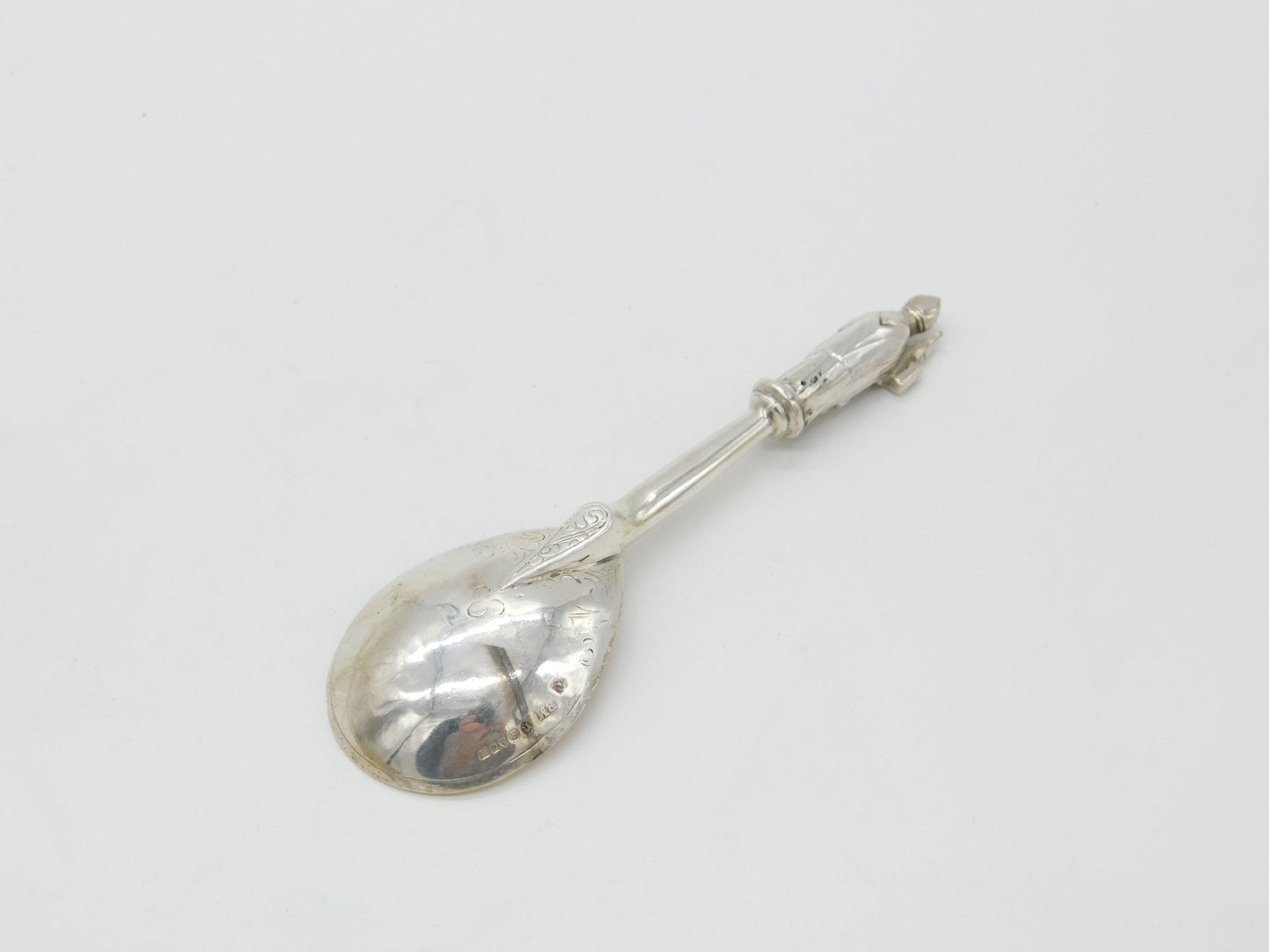 Berthold Muller Edwardian Sterling Silver Bishop Terminal Anointing Spoon 1902