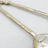 Pair of Victorian Sterling Silver Apostle Terminal Tablespoons 1887 London