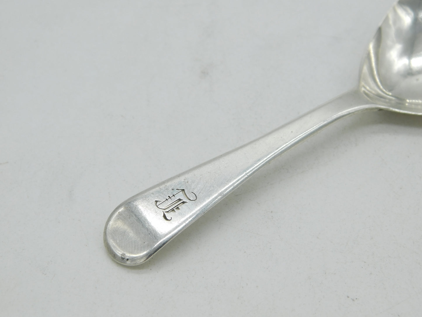 George IV Sterling Silver 'L' Initial Tea Caddy Spoon Antique 1826 London