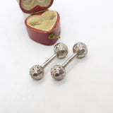 Scottish Pair of Sterling Silver Moon & Earth Gents Cufflinks 2001 Edinburgh
