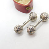 Scottish Pair of Sterling Silver Moon & Earth Gents Cufflinks 2001 Edinburgh