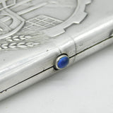 Soviet Union CCCP .875 Grade Silver Factory Scene Cigarette Case Vintage c1950