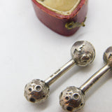 Scottish Pair of Sterling Silver Moon & Earth Gents Cufflinks 2001 Edinburgh