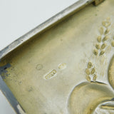 Soviet Union CCCP .875 Grade Silver Factory Scene Cigarette Case Vintage c1950
