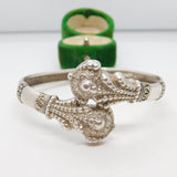 Victorian Sterling Silver Etruscan Style Bangle Bracelet Antique 1896 Birmingham