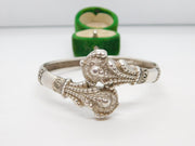 Victorian Sterling Silver Etruscan Style Bangle Bracelet Antique 1896 Birmingham
