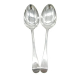 George III Paul Storr Pair of Sterling Silver Dessert Spoons Antique 1793 London
