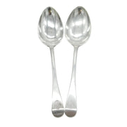 George III Paul Storr Pair of Sterling Silver Dessert Spoons Antique 1793 London