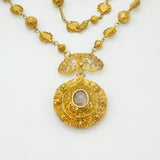 18th Century Spanish Colonial Phillipines Silver Gilt Filigree Reliquary Necklace c1750