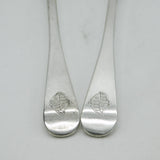 George III Paul Storr Pair of Sterling Silver Dessert Spoons Antique 1793 London