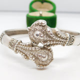 Victorian Sterling Silver Etruscan Style Bangle Bracelet Antique 1896 Birmingham