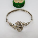 Victorian Sterling Silver Etruscan Style Bangle Bracelet Antique 1896 Birmingham