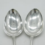 George III Paul Storr Pair of Sterling Silver Dessert Spoons Antique 1793 London