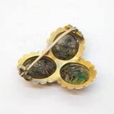 19th Century 20ct Gold Egyptian Scarab Beetle Trefoil Brooch Antique c1830s