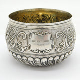 Channel Islands 18th Century Sterling Silver Floral Bowl Antique c1750 Jersey