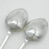 George III Paul Storr Pair of Sterling Silver Dessert Spoons Antique 1793 London