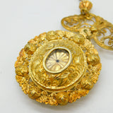 18th Century Spanish Colonial Phillipines Silver Gilt Filigree Reliquary Necklace c1750