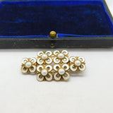 David Andersen Norwegian Sterling Silver Gilt & White Enamel Brooch Antique c1930