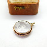 Edwardian 9ct Gold Mounted 'Baden Powell & Earl Roberts' Locket Charm c1910