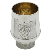 Scottish Sterling Silver Rural Vignette Pedestal Beaker Vintage 1984 Edinburgh