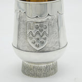 Scottish Sterling Silver Rural Vignette Pedestal Beaker Vintage 1984 Edinburgh