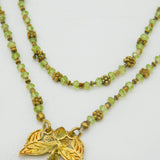 18th Century Spanish Colonial Philippines Silver Gilt & Peridot Reliquary Necklace c1750