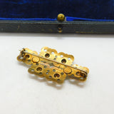 David Andersen Norwegian Sterling Silver Gilt & White Enamel Brooch Antique c1930
