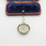 Victorian Sterling Silver Working Compass Fob Pendant 1901 Birmingham Antique