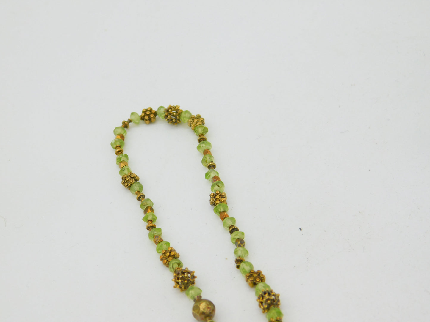 18th Century Spanish Colonial Philippines Silver Gilt & Peridot Reliquary Necklace c1750