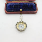 Victorian Sterling Silver Working Compass Fob Pendant 1901 Birmingham Antique