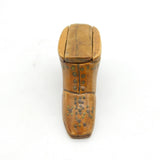 George III Treen & Brass Pin Novelty Shoe Form Snuff Box Antique c1800