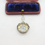 Victorian Sterling Silver Working Compass Fob Pendant 1901 Birmingham Antique