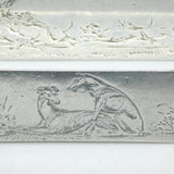 Victorian Sterling Silver Hunting Interest Cutlery Rests Antique 1847 London