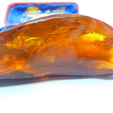 Large Specimen of Natural Baltic Amber with Multiple Insects Enclosed Antique