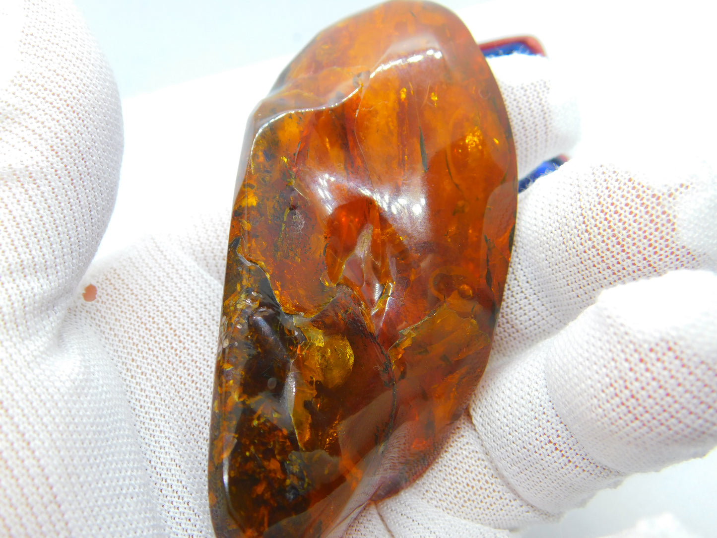 Large Specimen of Natural Baltic Amber with Multiple Insects Enclosed Antique