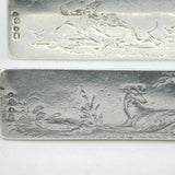 Victorian Sterling Silver Hunting Interest Cutlery Rests Antique 1847 London