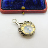 Victorian Sterling Silver Working Compass Fob Pendant 1901 Birmingham Antique
