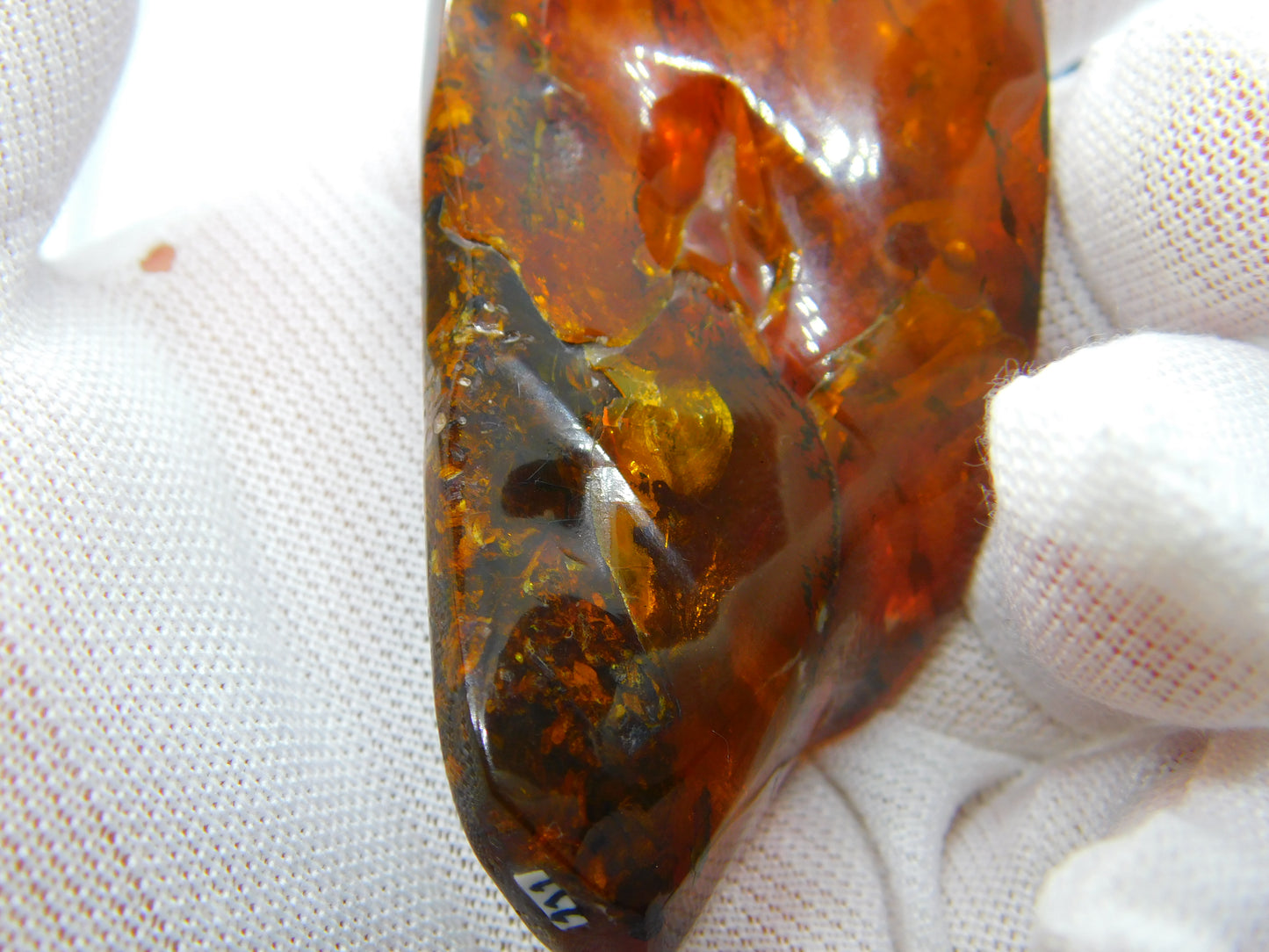 Large Specimen of Natural Baltic Amber with Multiple Insects Enclosed Antique