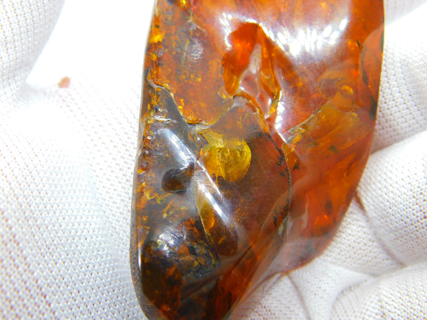 Large Specimen of Natural Baltic Amber with Multiple Insects Enclosed Antique