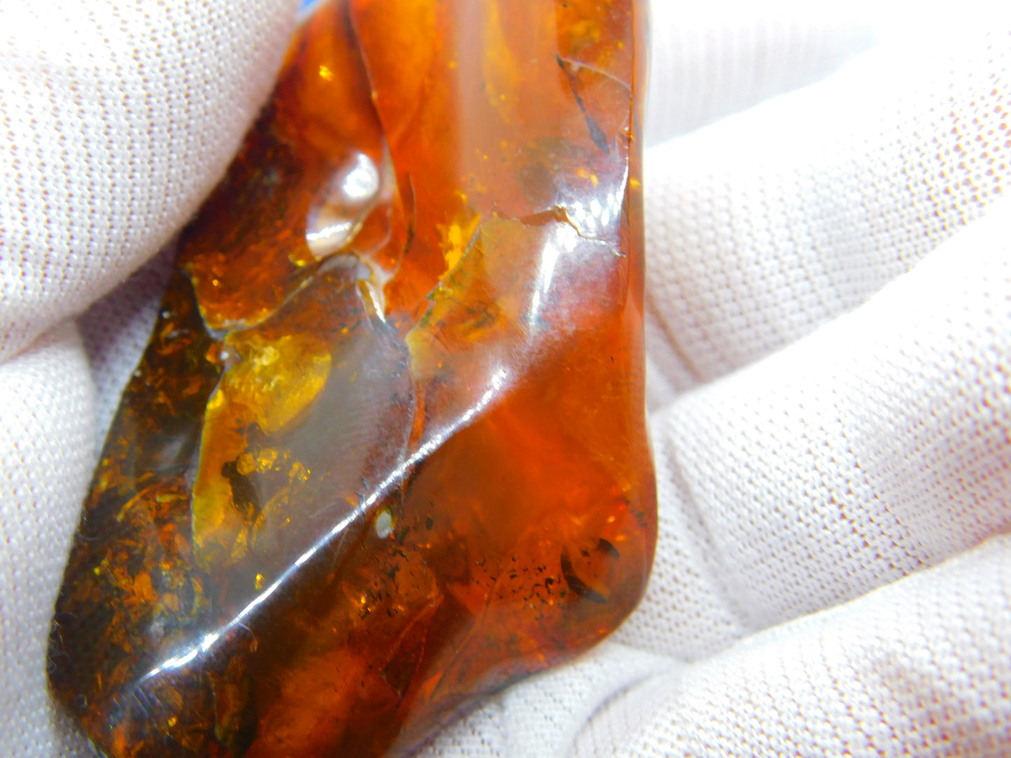 Large Specimen of Natural Baltic Amber with Multiple Insects Enclosed Antique