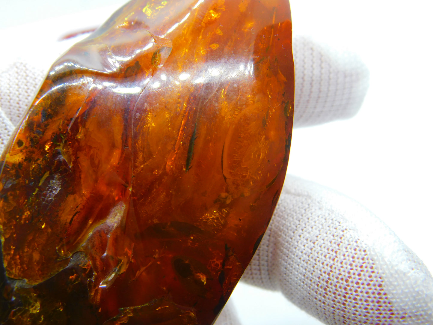 Large Specimen of Natural Baltic Amber with Multiple Insects Enclosed Antique