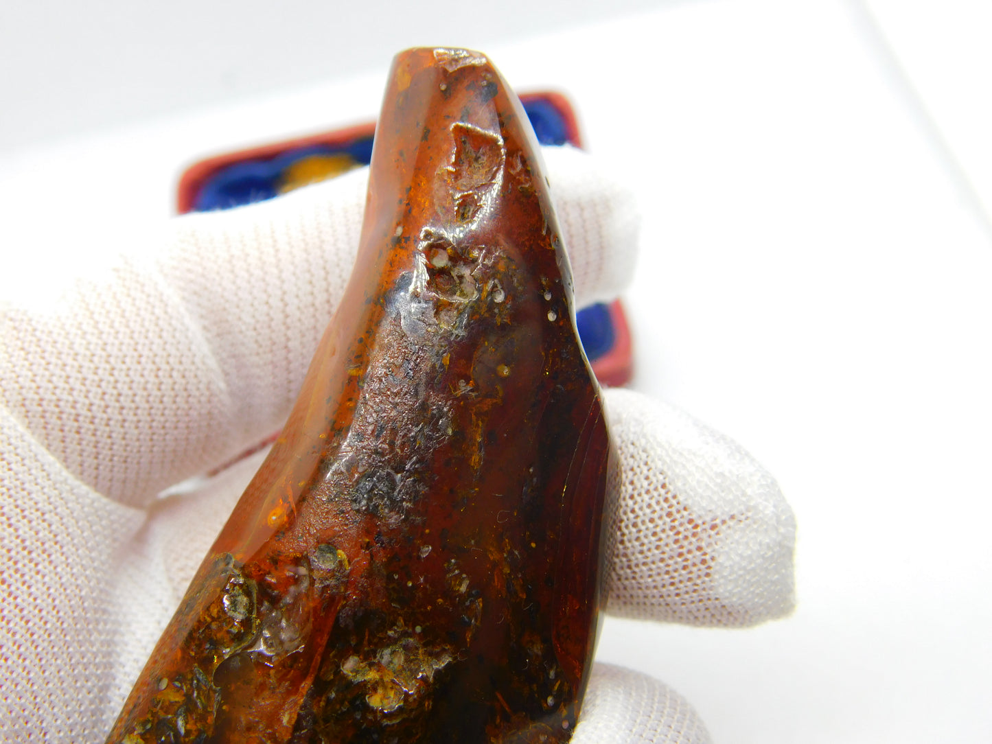 Large Specimen of Natural Baltic Amber with Multiple Insects Enclosed Antique