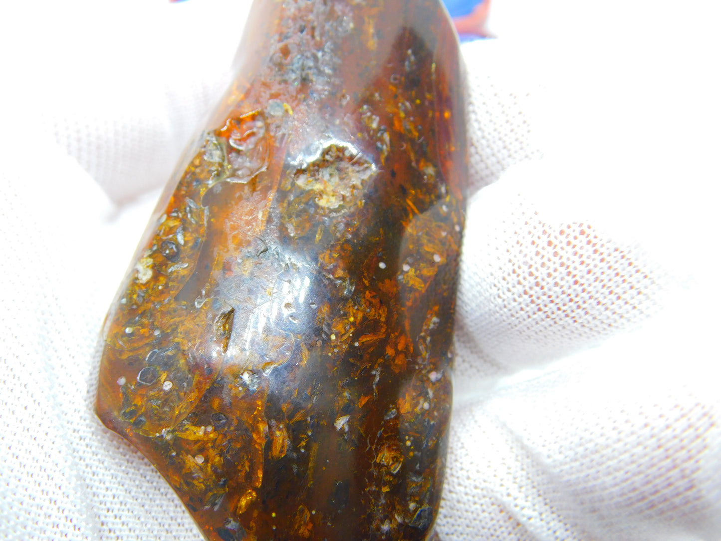 Large Specimen of Natural Baltic Amber with Multiple Insects Enclosed Antique