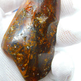 Large Specimen of Natural Baltic Amber with Multiple Insects Enclosed Antique