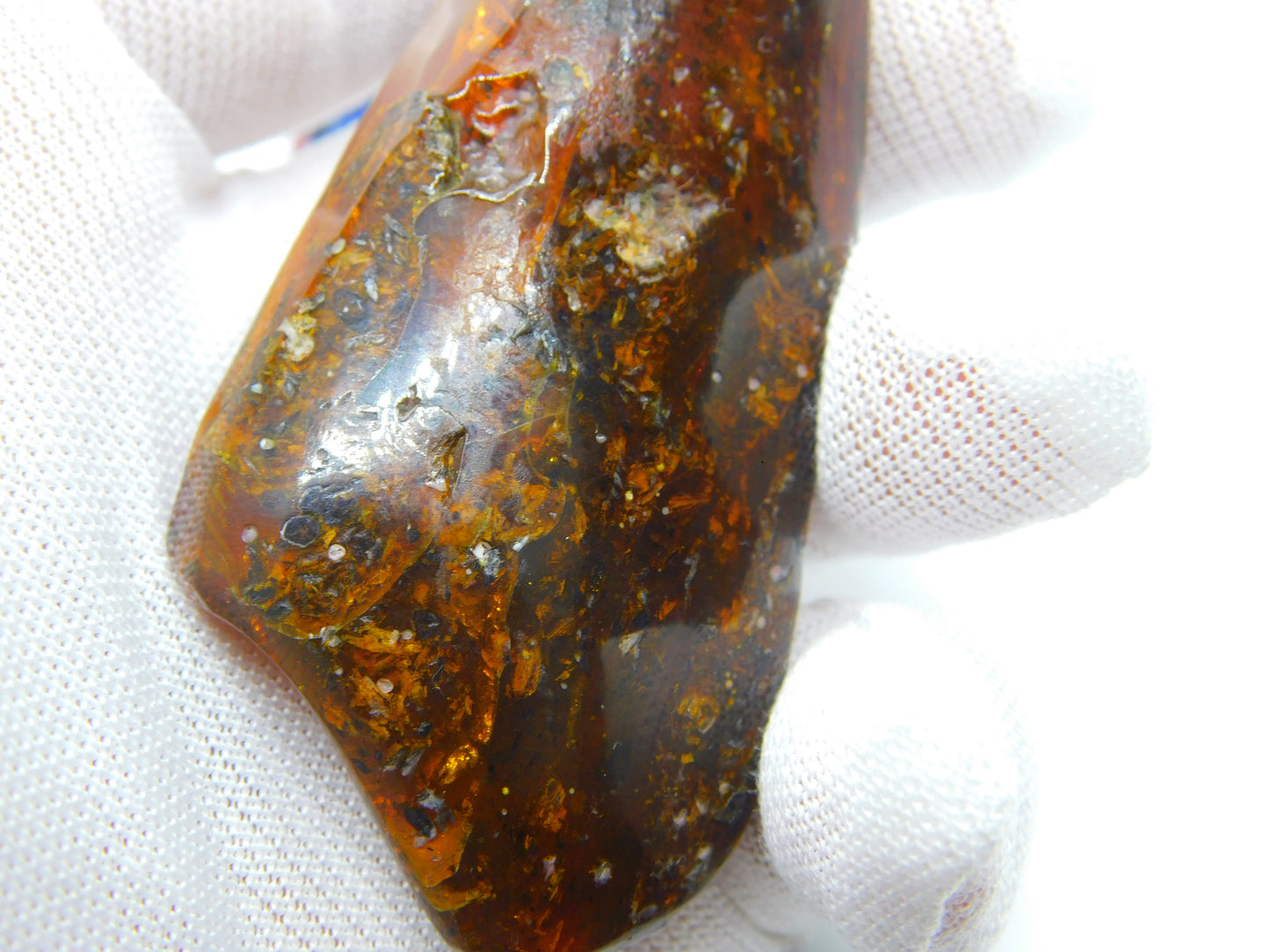 Large Specimen of Natural Baltic Amber with Multiple Insects Enclosed Antique