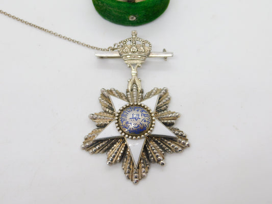 Kingdom of Egypt Sterling Silver Enamel 'Order of the Nile' Commander Medal Antique 1923