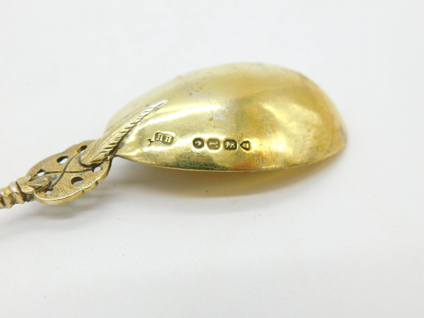 Victorian Sterling Silver Gilt Apostle Terminal Tea Caddy Spoon 1872 London